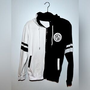 ANIME MONOKUMA BLACK WHITE BEAR COSPLAY COSTUME ZIPPER FRONT. UNISEX MEDIUM